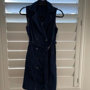 White House Black Market Denim Blazer Dress/Belt